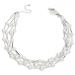 Multilayer pearl necklace Silver