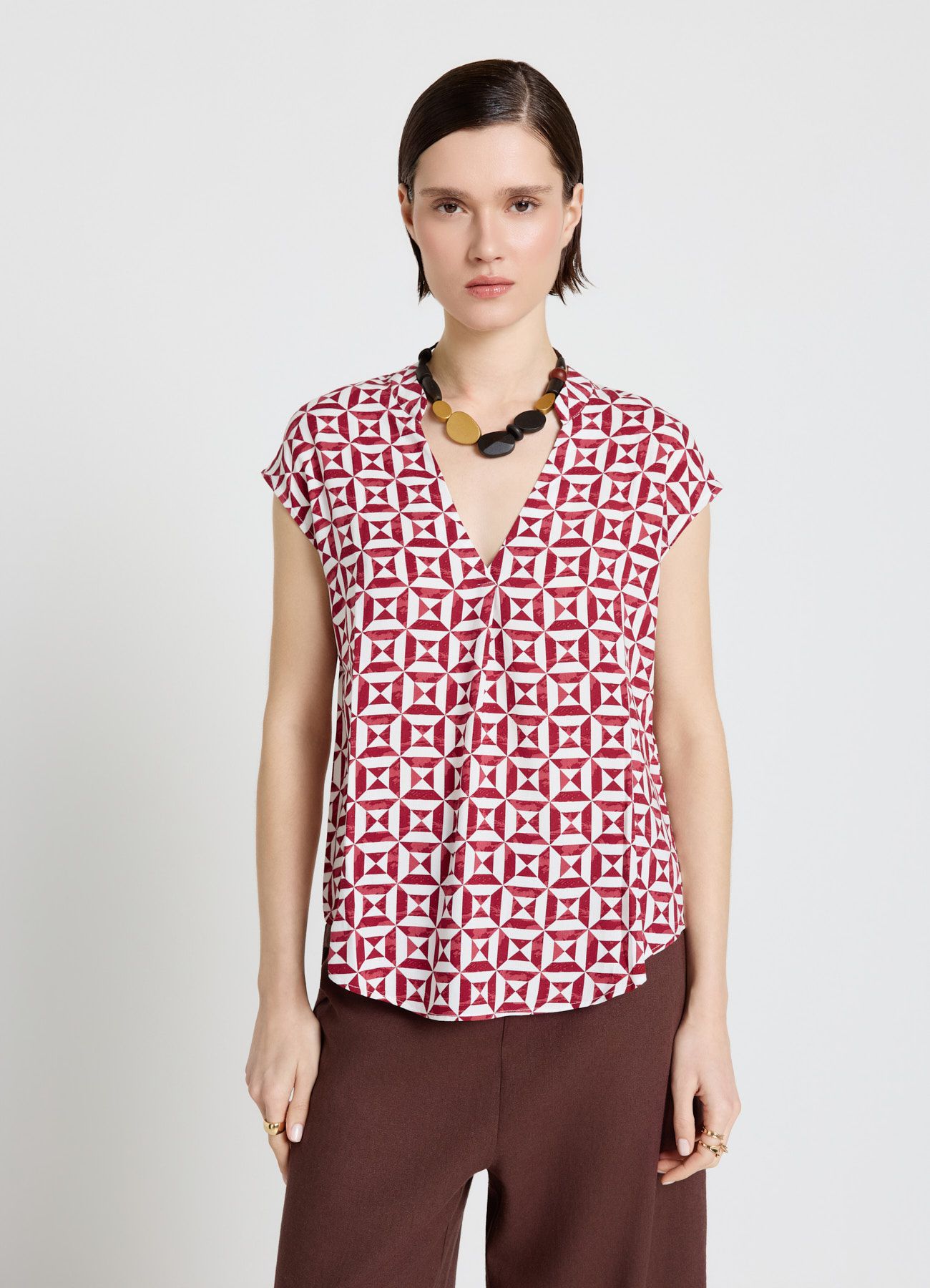 Short-sleeved shirt Woman Calliope det_2