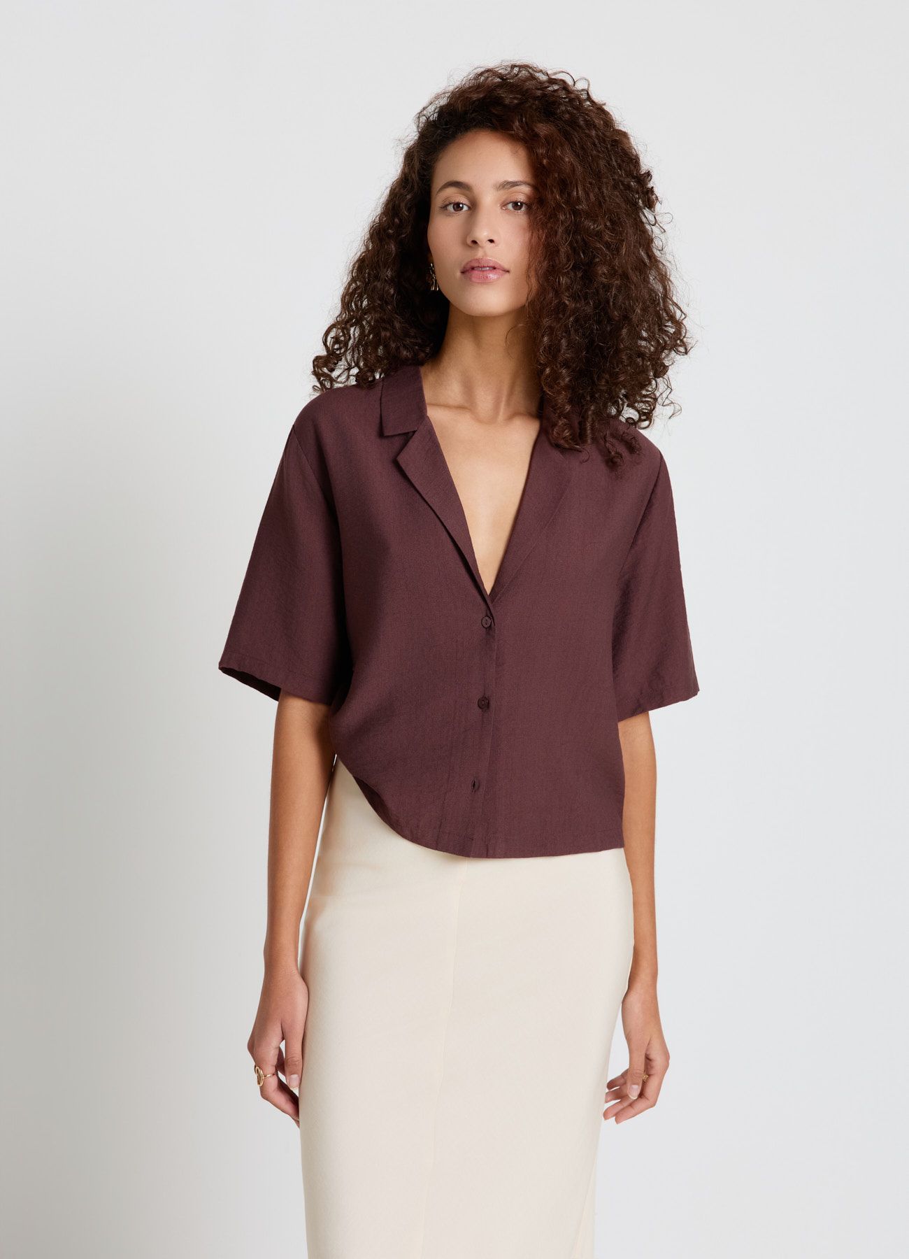 Short-sleeved shirt Woman Calliope det_2