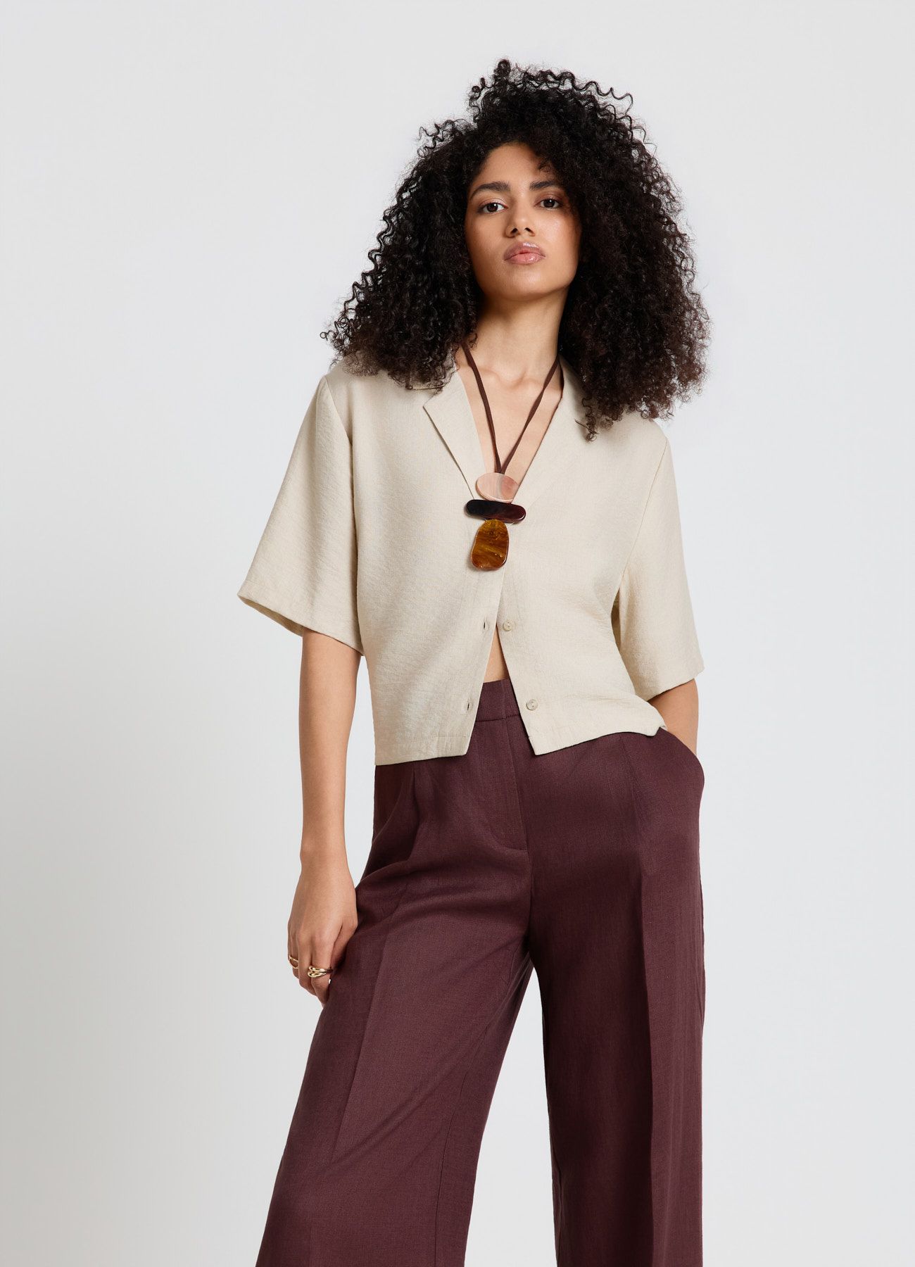 Short-sleeved shirt Woman Calliope det_2