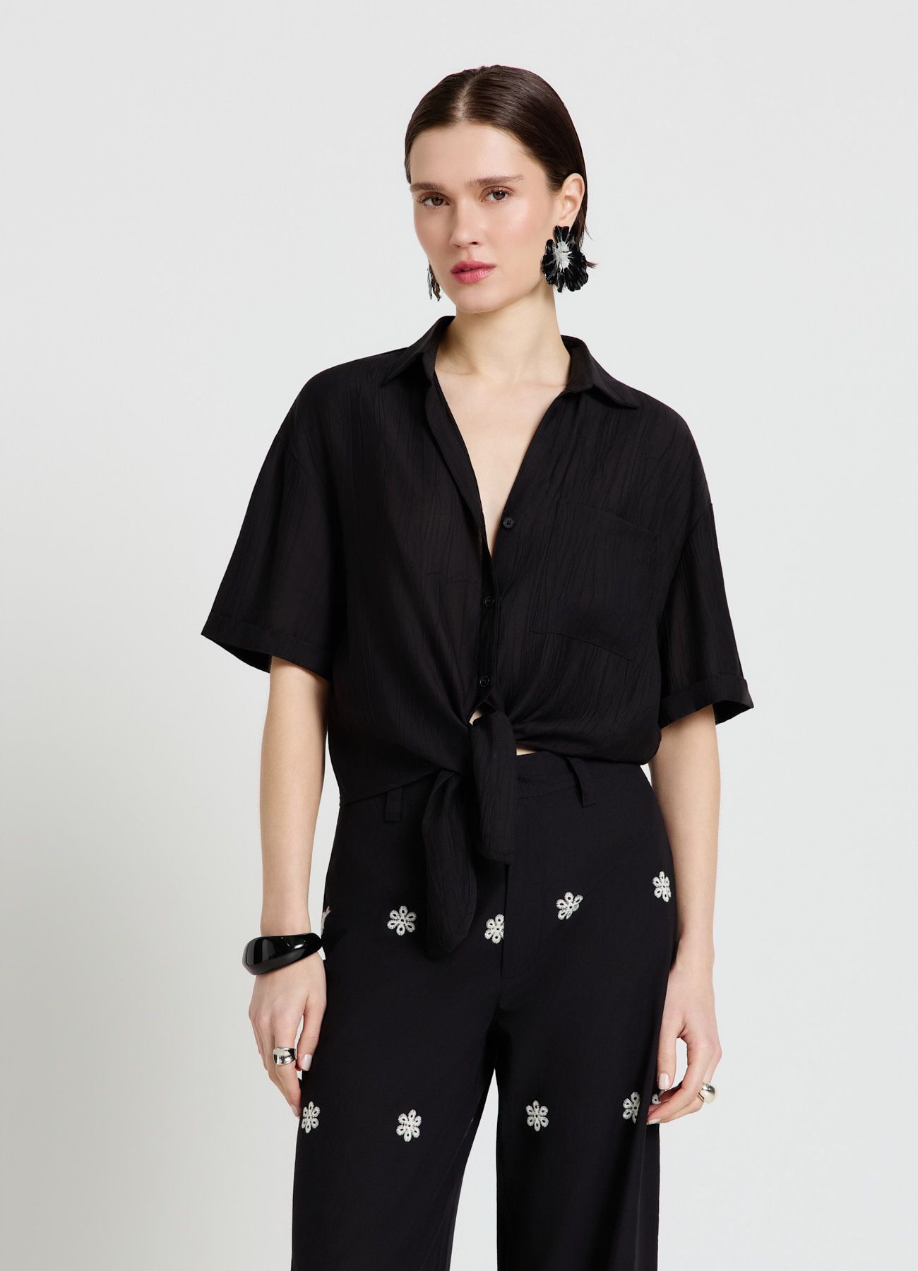 Short-sleeved shirt Woman Calliope det_2