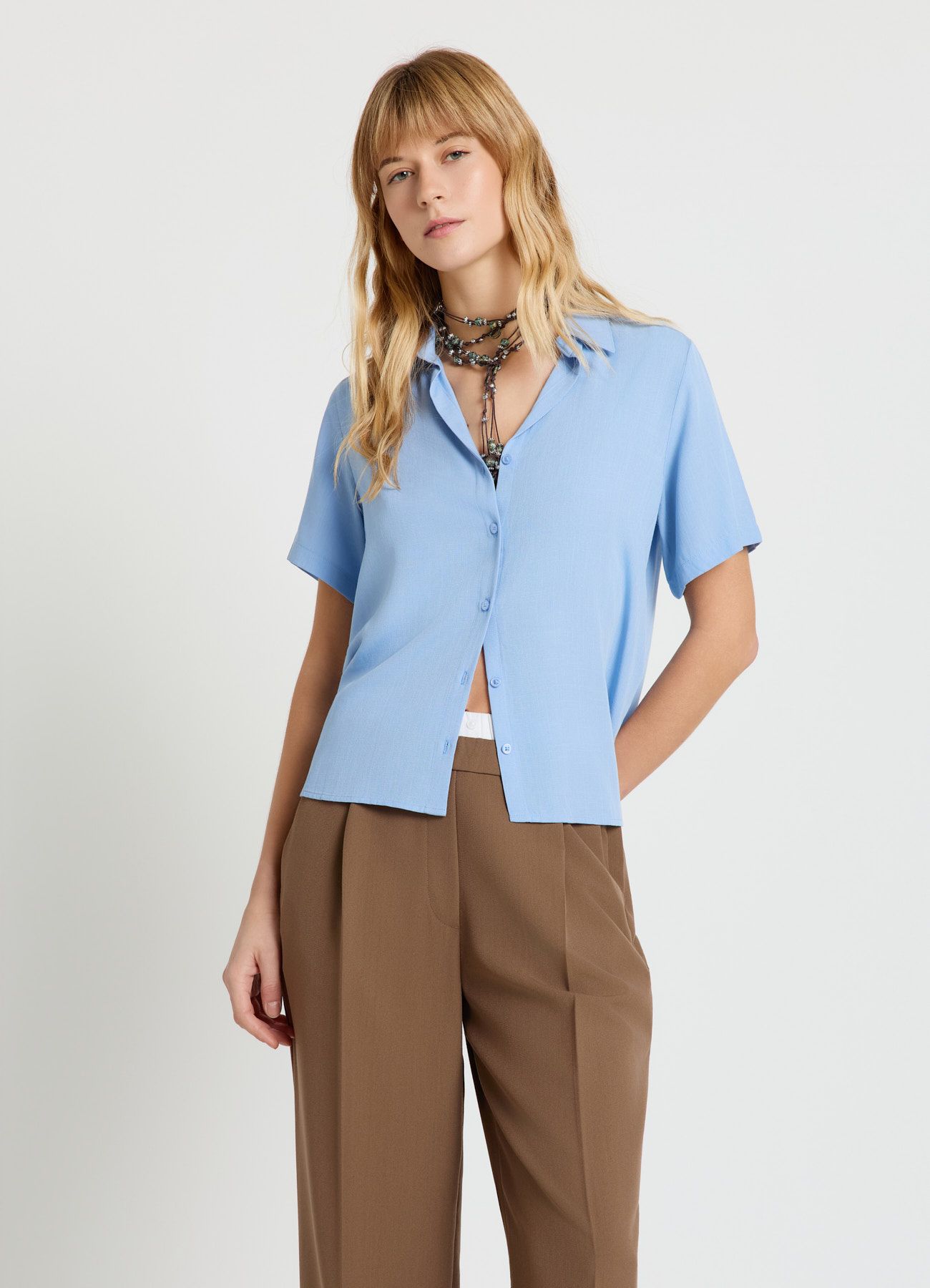 Short-sleeved shirt Woman Calliope det_2