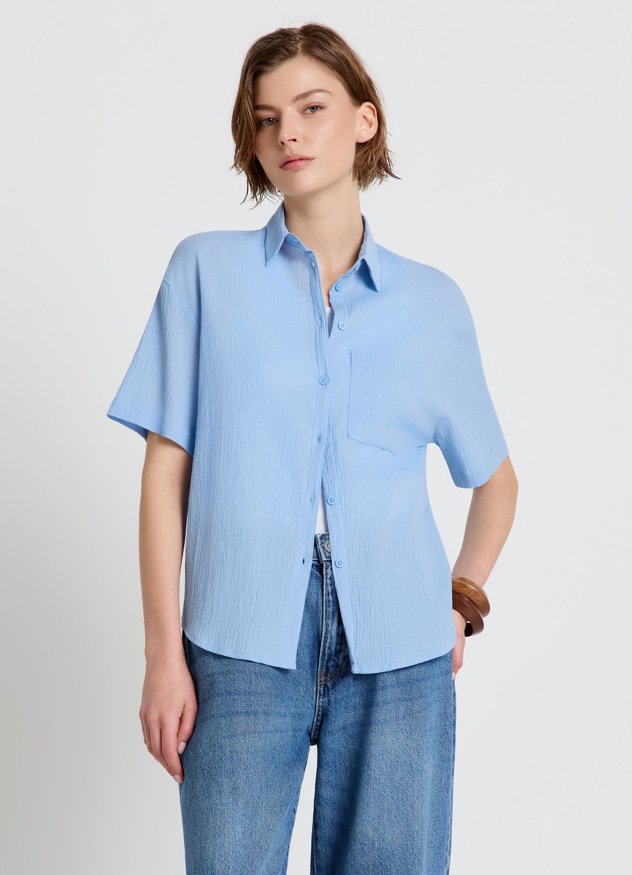 Short-sleeved shirt Woman Calliope det_2