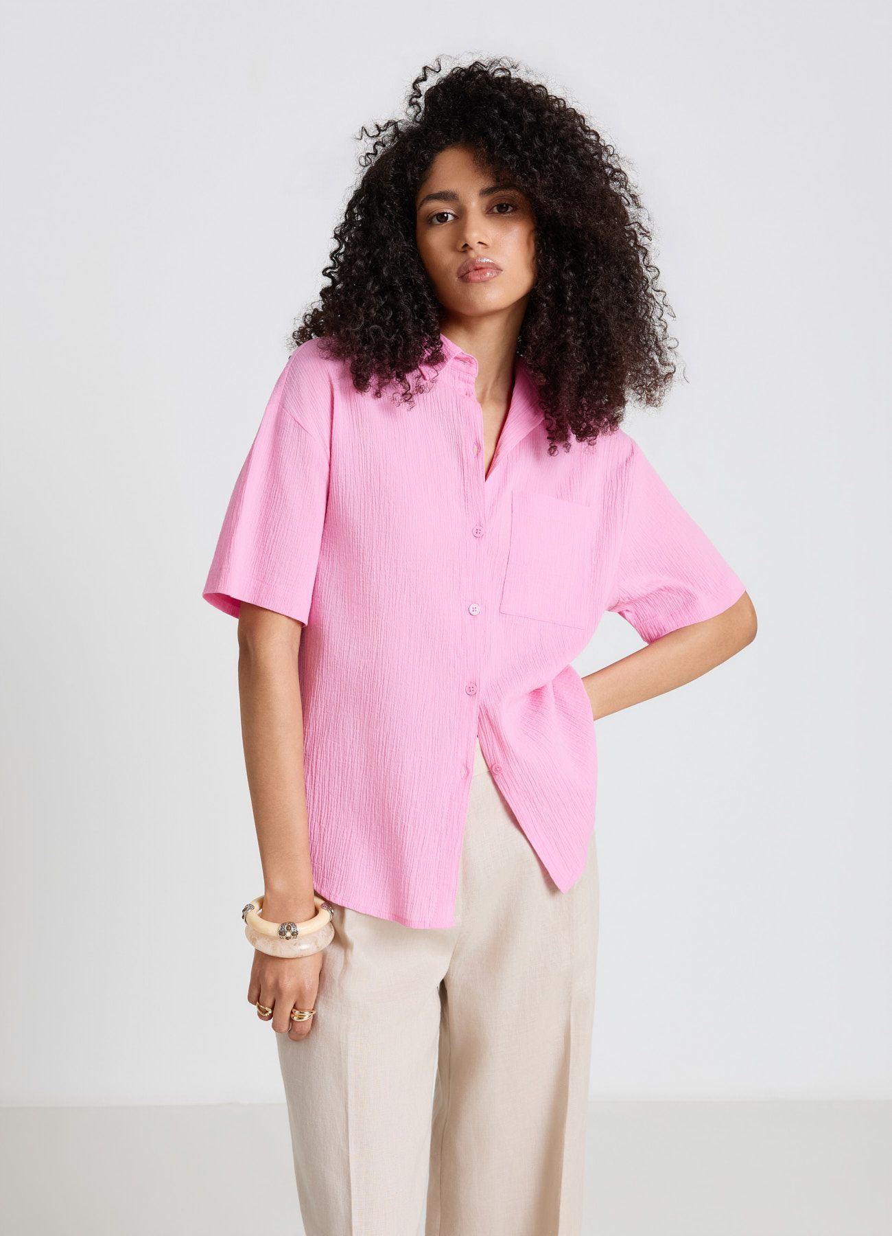 Short-sleeved shirt Woman Calliope det_2