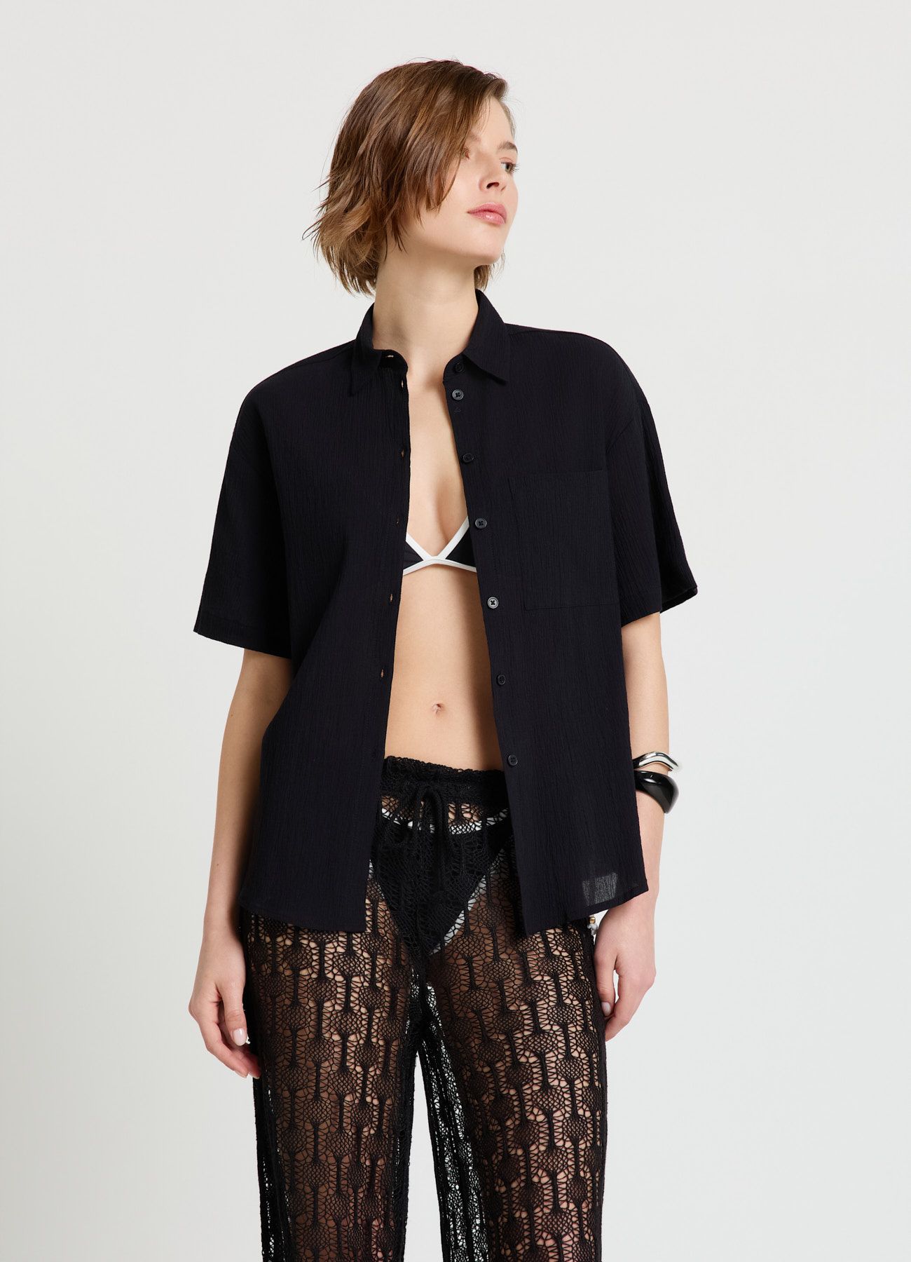 Short-sleeved shirt Woman Calliope det_2