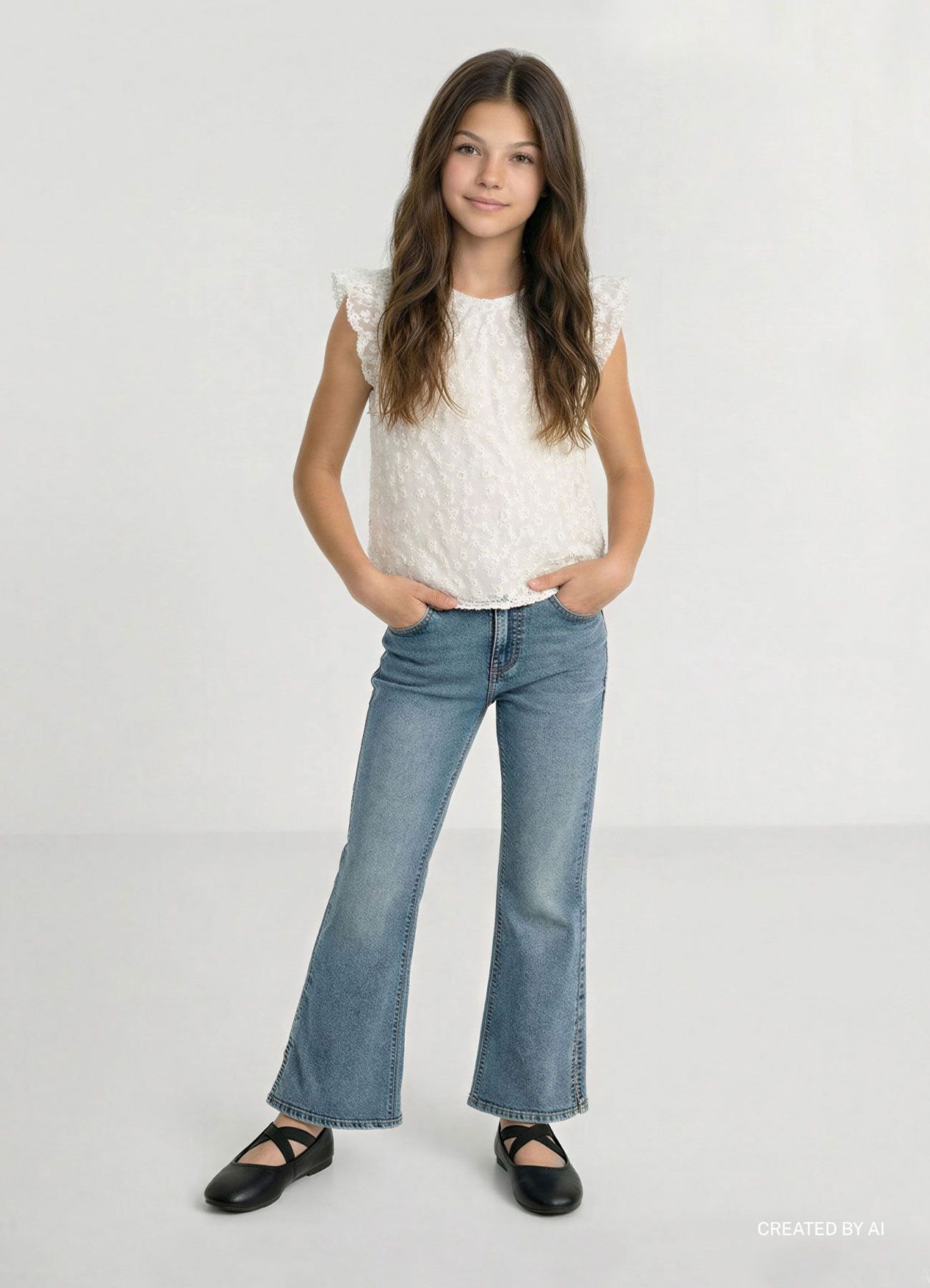 Long pants jeans Girls Calliope Kids