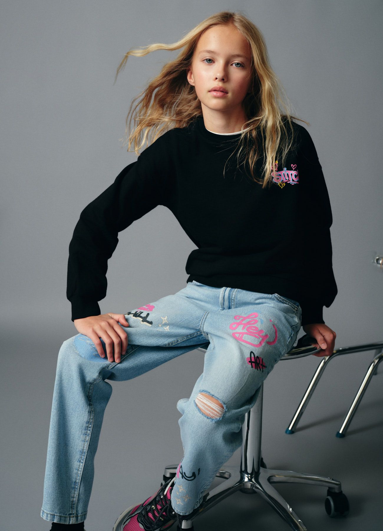 Long pants jeans Girls Calliope Kids det_2