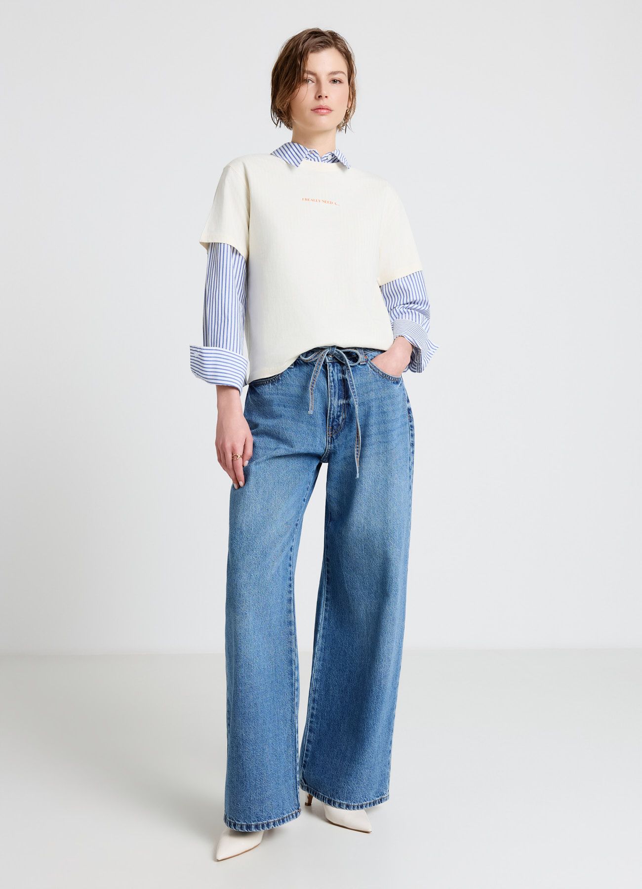 Nohavice jeans dlhe Zena Calliope