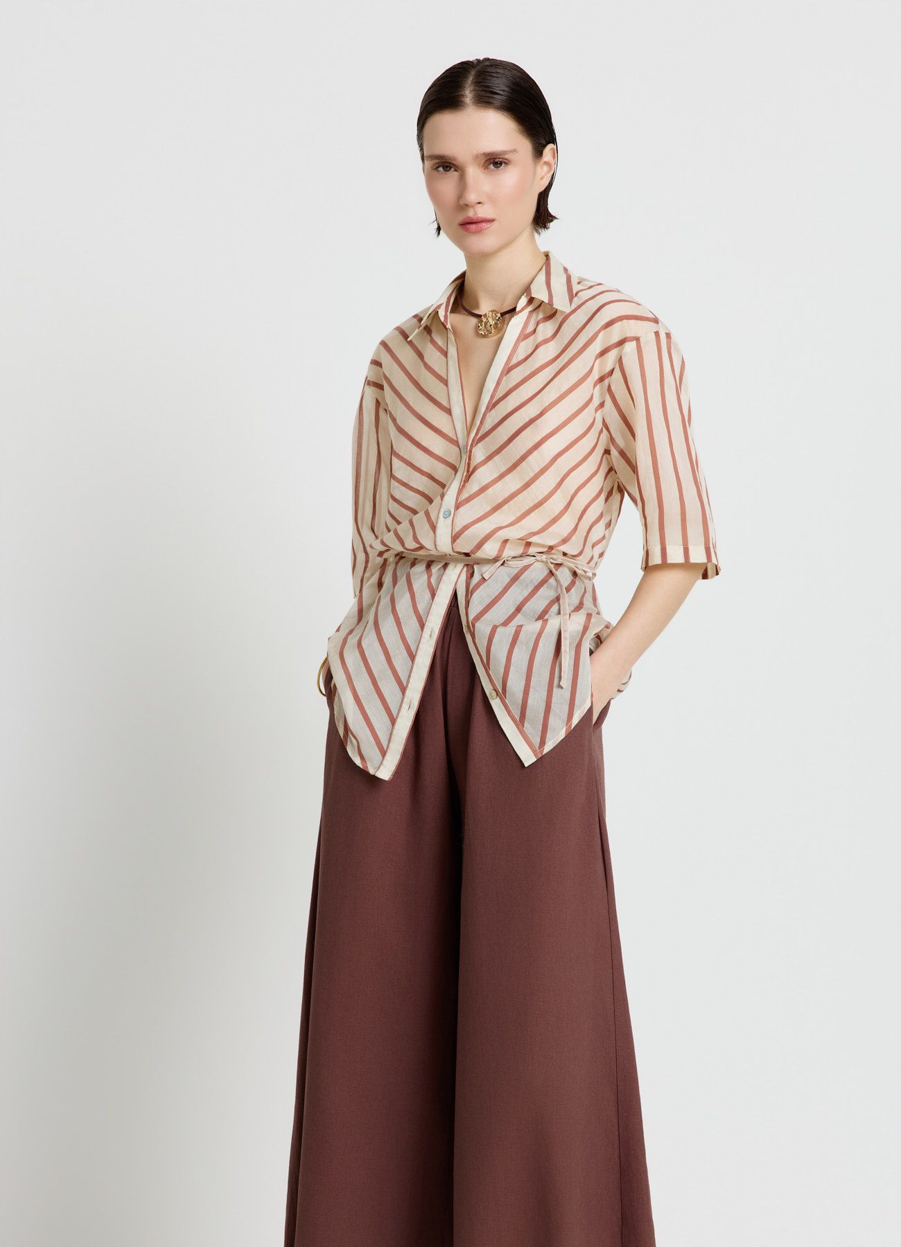 Short-sleeved shirt Woman Calliope det_2