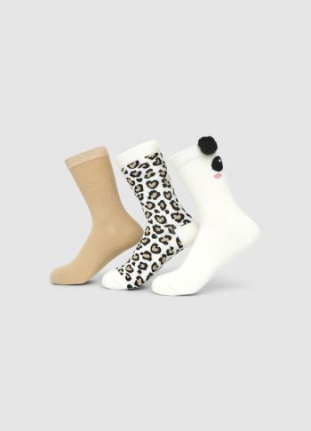 Lot De 3 Paires De Chaussettes Beige Chiné + Marine + écru La Redoute Collections | La Redoute