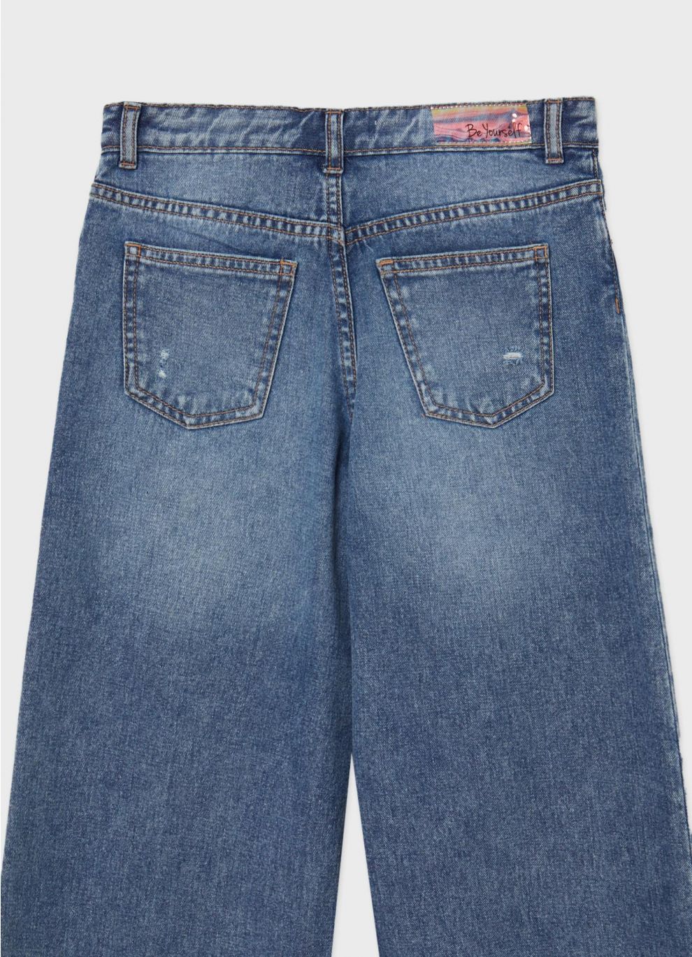 jeans wide leg middle blue denim Calliope