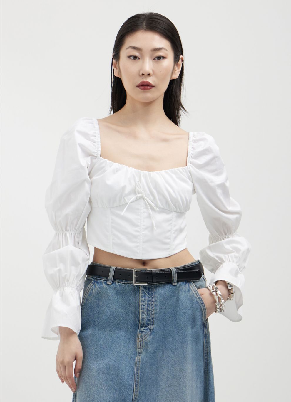 Camicia Casual Donna Donna Manica Lunga Sexy Rete Da Pesce Crop Top - Foto 3